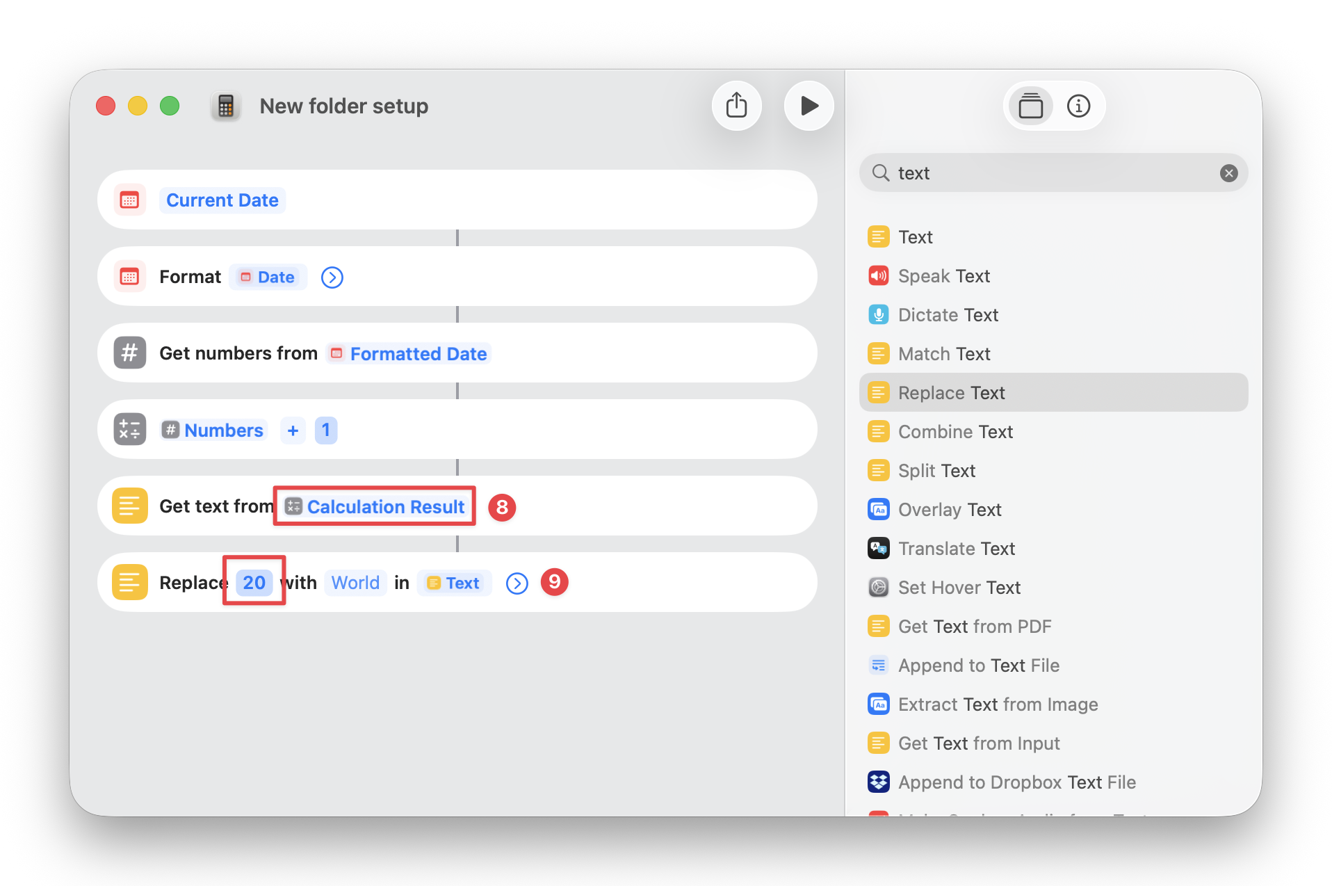 Step 2: Replace Text action removing ‘20’ to get the year suffix